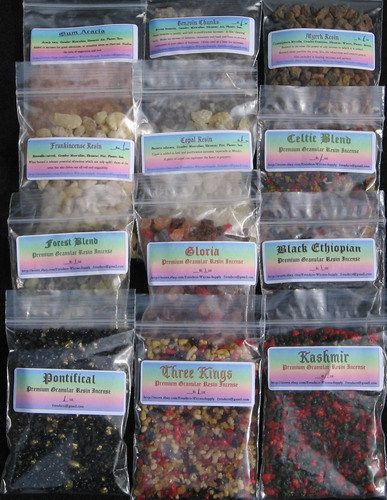 GRANULAR RESIN INCENSE SAMPLER magick wiccan pagan  