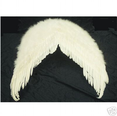 NEW Giant White Costume FEATHER ANGEL WINGS fairy nymph  