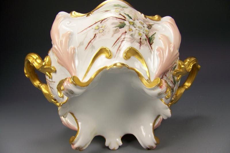 LIMOGES HAND PAINTED APPLE BLOSSOMS FERNER  