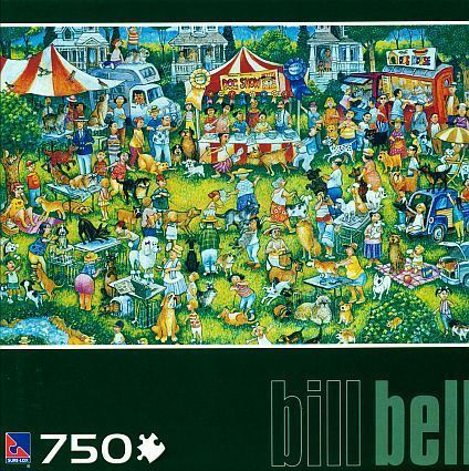 Bill Bell WHERES WOOFO Dog Show Town Park Dogs Puppies Cartoon 