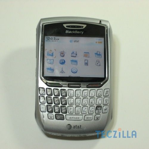 Blackberry 8700c AT&T Unlocked GSM QWERTY Smartphone (Silver, Used   C 