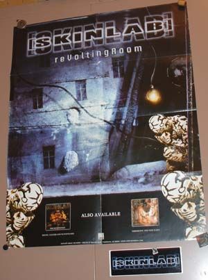 SKINLAB REVOLTING ROOM CD PROMO POSTER & STICKER METAL  