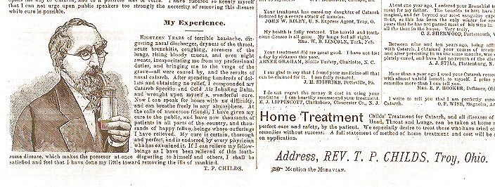 Home Remedy for Catarrh by Rev. T. P. Childs of Troy, Ohio