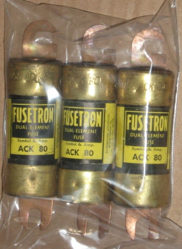 ACK80 FUSETRON BUSSMANN FUSE ACK 80 80A 130V Time lag  