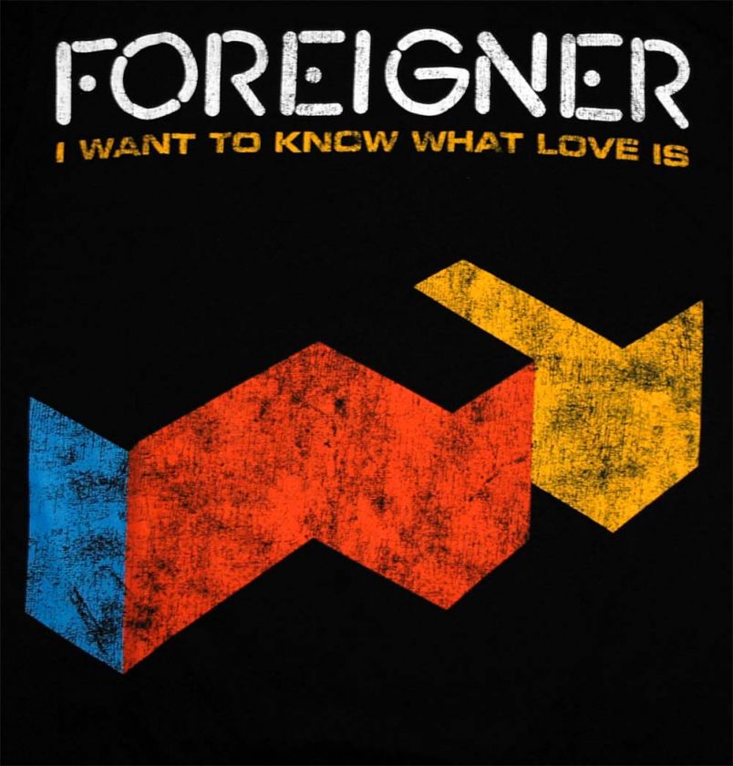 Foreigner Want To Know What Love Is Logo Vintage Style Rock Band Soft 