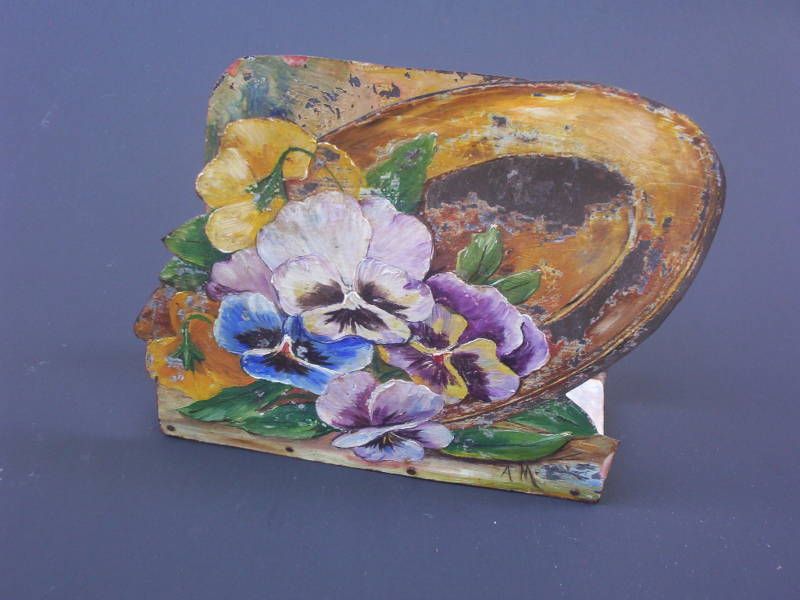 Agnes Meyers Texas Painting Very Unusual Letter Holder  