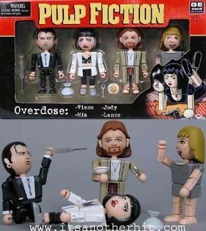 NECA PULP FICTION OVERDOSE GE OMS MINI FIGURES SET OF 4  