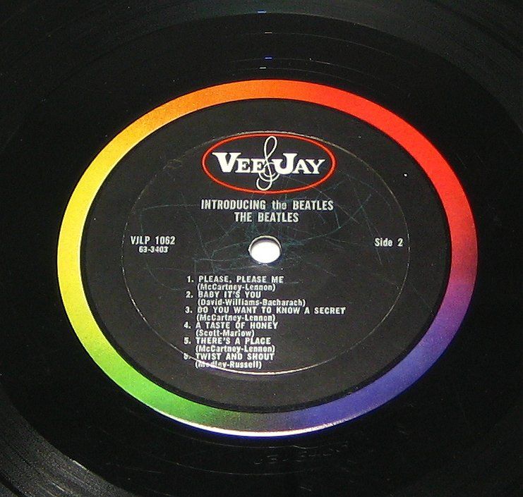 INTRODUCING THE BEATLES VER. & VAR. 2 COLORBAND OVAL LP VINYL MONARCH 