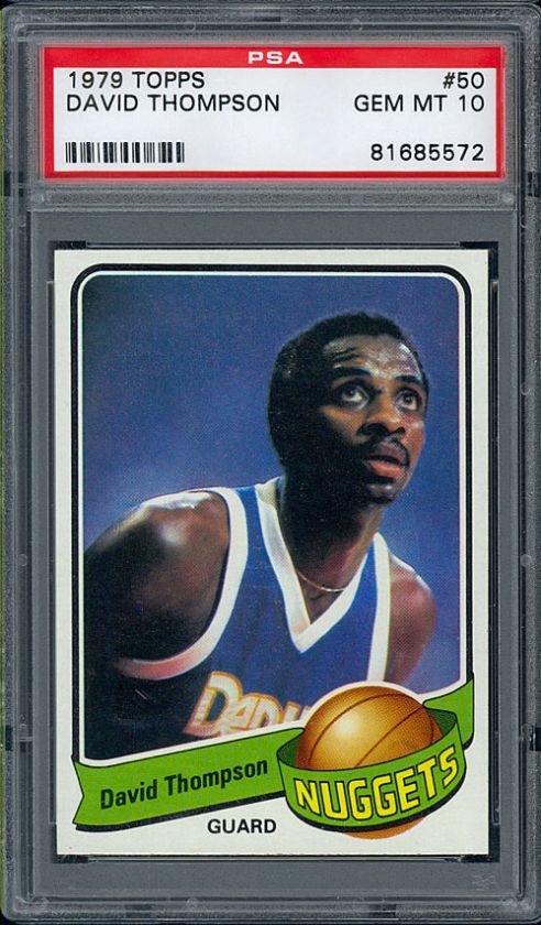 1979 Topps #50 David Thompson (Hall of Famer), PSA 10 GEM MT .From 