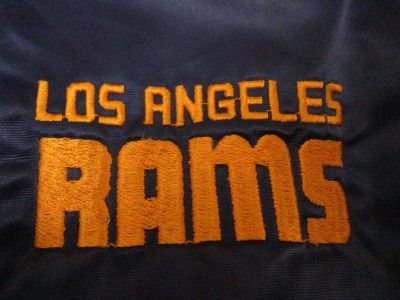   Early 80s Starter Mens Los Angeles Rams NFL Football Satin Jacket Sz L