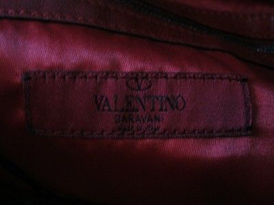 AUTHENTIC VALENTINO RED LEATHER ROSETTE BAG PURSE NEW  