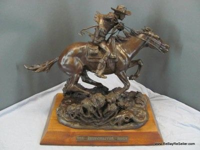 Bob Scriver Roberto Macfie “estatua # 39/250 de bronce de Winchester 