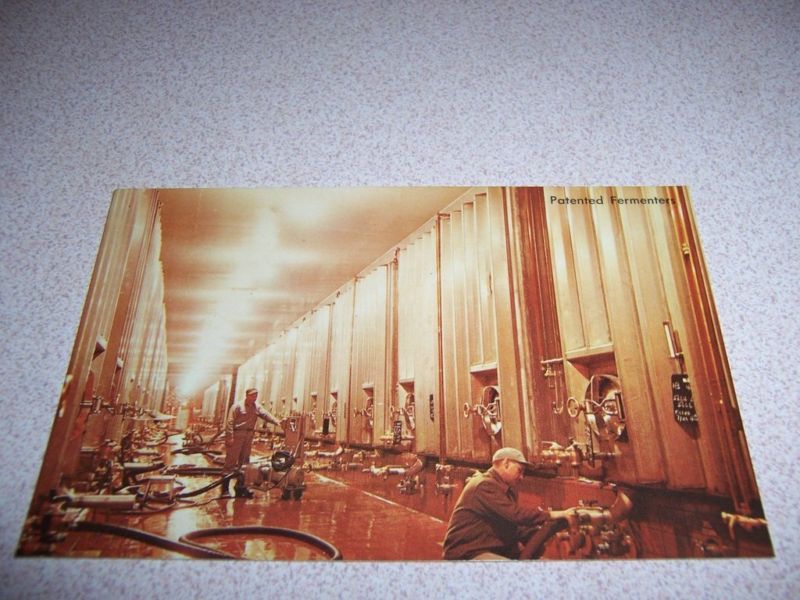 ANHEUSER BUSCH BEER FERMENTERS NEWARK NJ. VINTAGE POSTCARD  