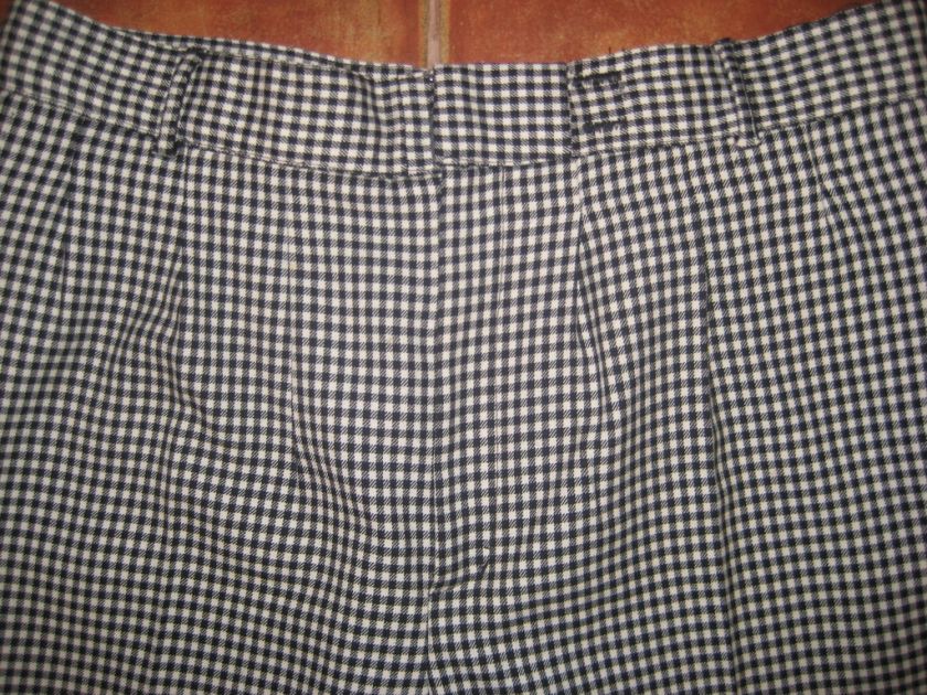 Giorgio Sant Angelo Wool Dress Pants Bk Check Size 12  