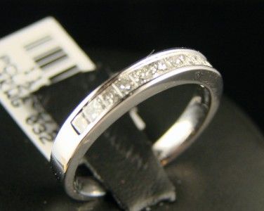 CT 14K LADIES PRINCESS DIAMOND WEDDING BAND RING  