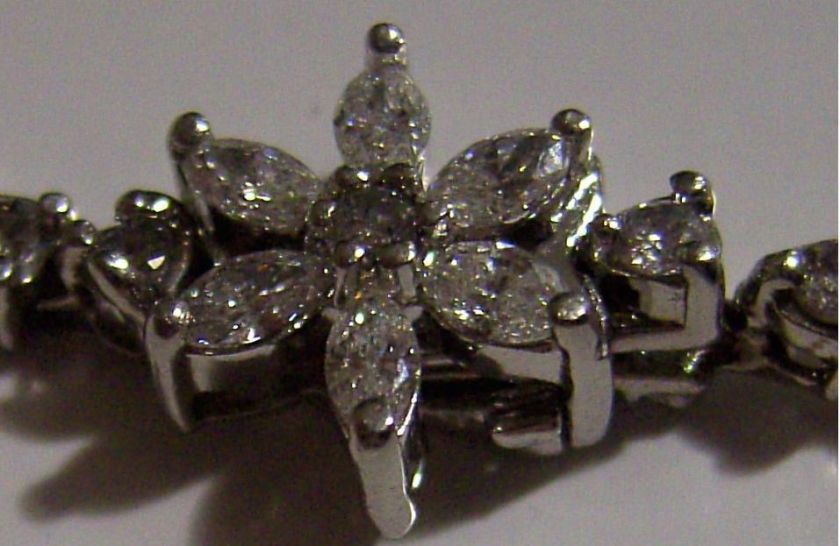   Diamond Flower Bracelet    Free 3rd Party Appraisal