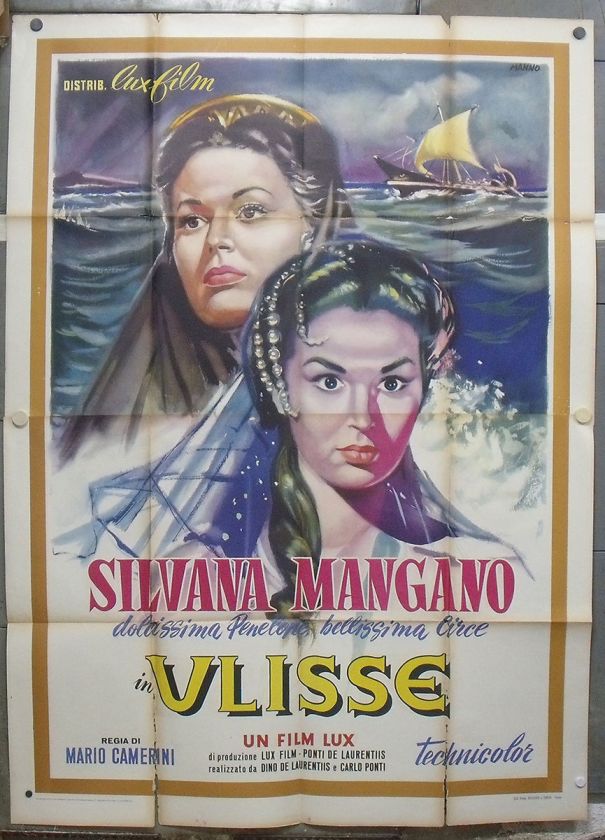 T02073d ULYSSES ulisse KIRK DOUGLAS SILVANA MANGANO GREAT ORIG 4sh 