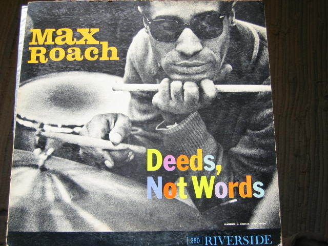 MAX ROACH lp NEW QUINTET DEEDS NOT WORDS RIVERSIDE DG  