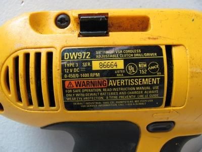 DeWalt DW972 3/8 VSR Cordless Adjustable Clutch Drill Driver Fix 7004 