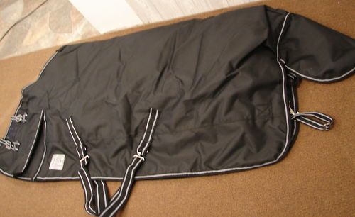 74 black Winter Turnout Blanket 600D Horse Size  