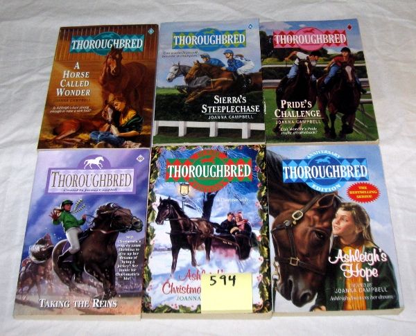 Up for sale are 6 Thoroughbred paperback books by Joanna Cambell. The 