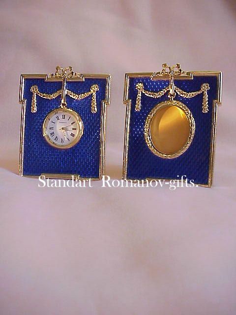 Russian Imperial Presentation Clock & Frame Set/case 4C  