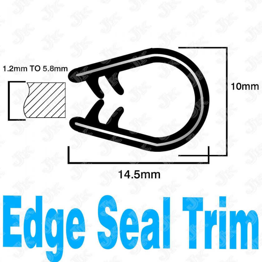 12 RUBBER SEAL MOLDING EDGE TRIM LOCK THICK 1.2mm  04  