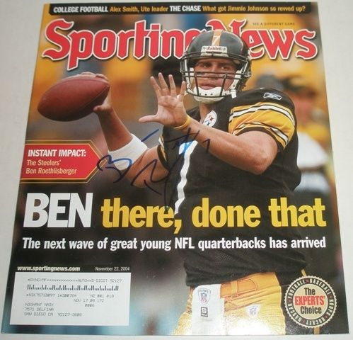 BEN ROETHLISBERGER STEELERS AUTO SPORTING NEWS MAGAZINE  