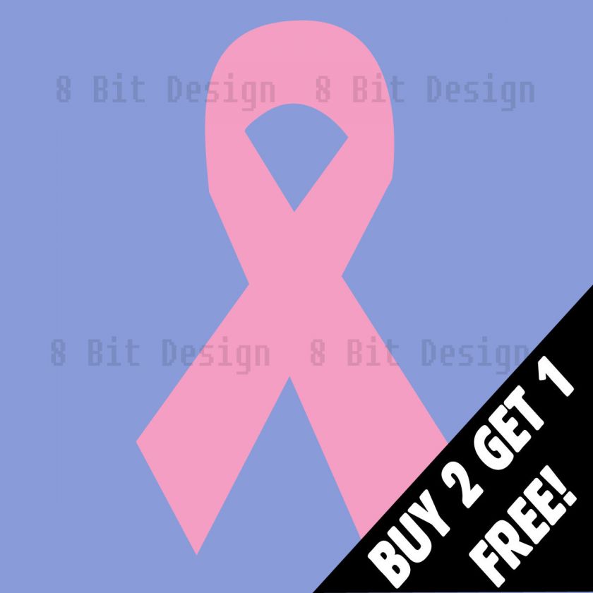   Cancer Ribbon Decal Vinyl Window Sticker Car Laptop Survivor Awareness