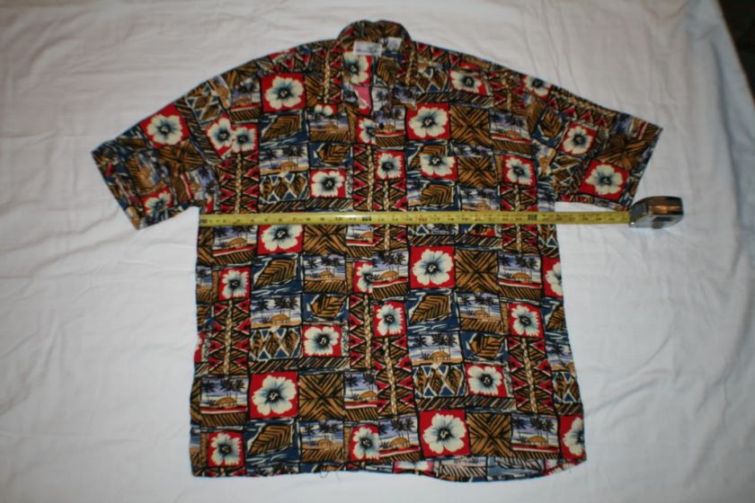 Monticerutti Hawaiian Floral Beach Shirt Hawaii Aloha * Size Extra 