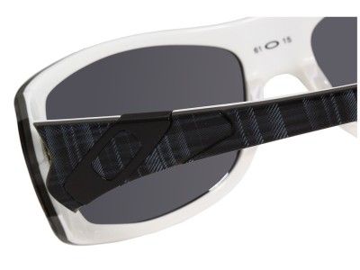 NEW OAKLEY SIDEWAYS SUNGLASSES Black Plaid frame w/Grey lens 30 782 