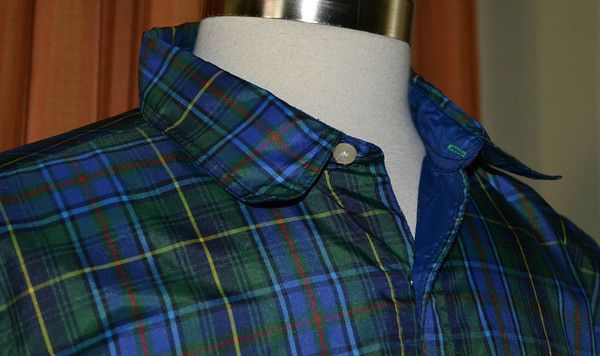 TOMMY HILFIGER BLUE PLAID WINDBREAKER SHIRT MENS XL  