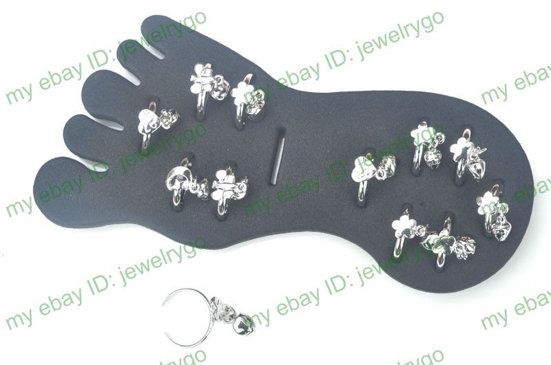 72pcs Toe Rings adjustable Wholesale lot + 6 Foot pads  