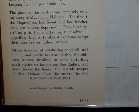 Harper Lee FIRST (1st) EDITION / PRINTING To Kill A Mockingbird  