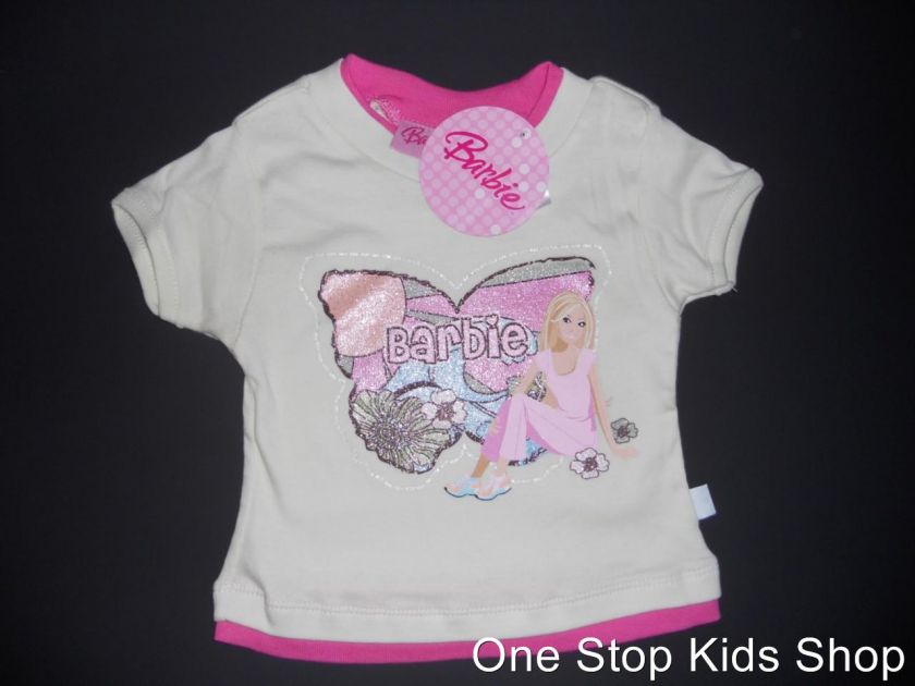 BARBIE Girls 2T 3T 4T Short Sleeve SHIRT Top  