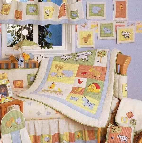 24 PC BABY KIDSLINE CRIB BARNYARD BEDDING SET W/ EXTRAS  