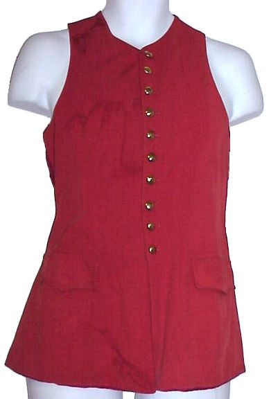 REVOLUTIONARY WAR VEST FRENCH SOLDIER PATRIOT STYLE  