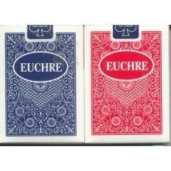 Red Blue Bicycle Euchre Playing Card Mountain Bike Back  