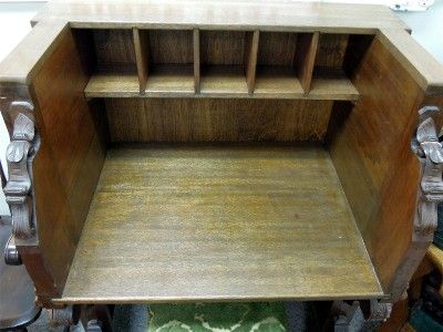 ANTIQUE SOLID WALNUT PIGEON HOLE DESK  