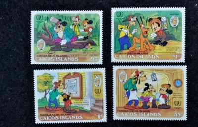   ISLANDS 1985 DISNEY MARK TWAIN+BROTHERS GRIMM SET S 78 85  