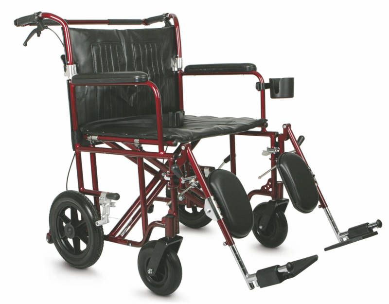 Medline Freedom Plus Heavy Duty 22 Wide Bariatric Transport Chair 