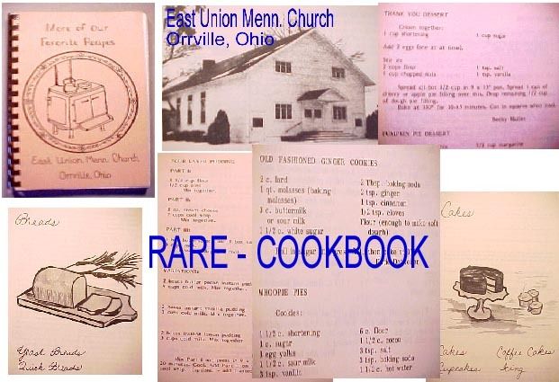 ORRVILLE OH, MENNONITE CHURCH COOK BOOK RECIPES COMMUNITY~amish 