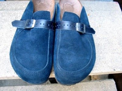 BIRKENSTOCK Navy Blue Suede Casual Shoes Mules Clogs 41 / 10  