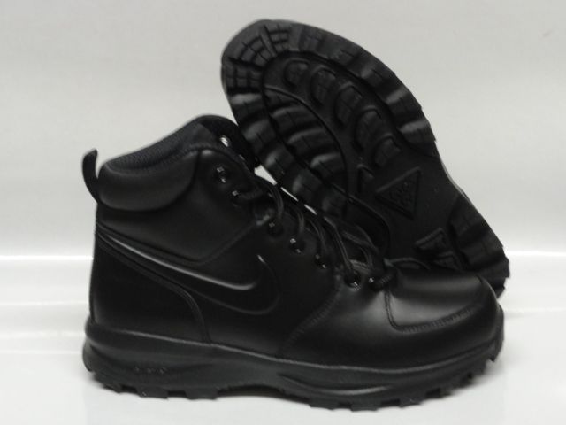 Nike Manoa Leather Black Boots Mens Size 9  