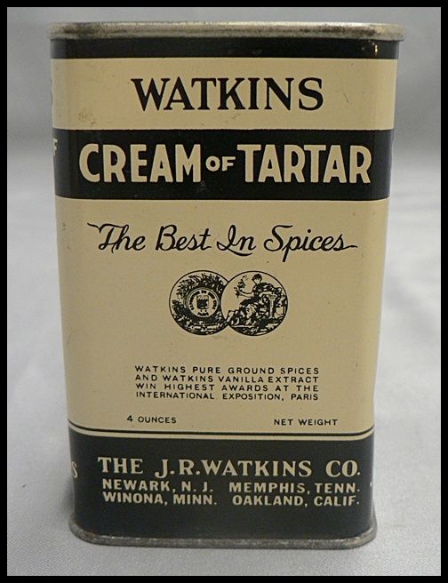 OLD WATKINS CREAM OF TARTAR TIN CONTAINER  