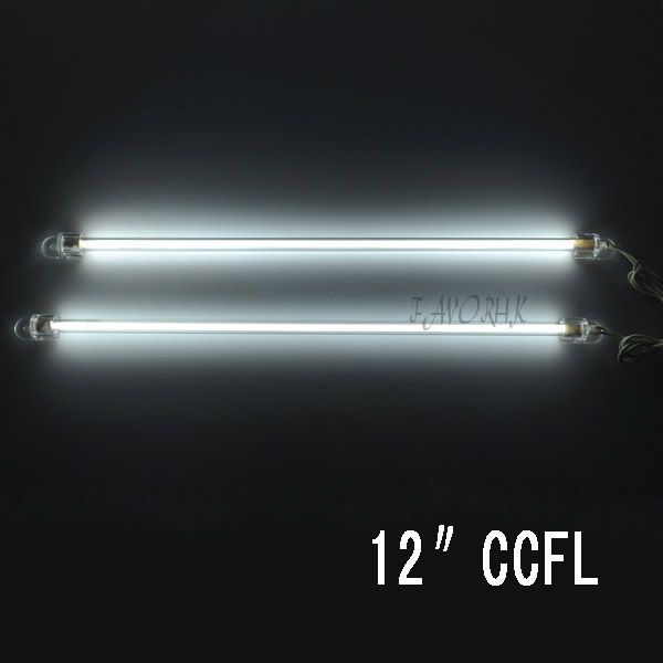 WHITE 12 CCFL COLD CATHODE CAR COMPUTER LIGHT LAMP  