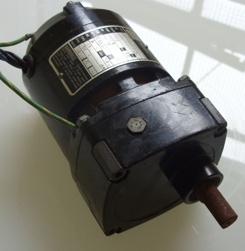 Bodine Gearmotor .4Amp 1/50HP NC1 34RH  1/50 HP .4 Amp  