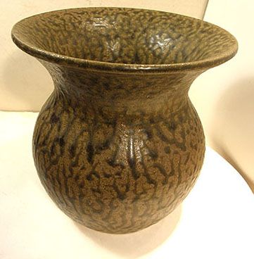 DANIEL BOONE SOUTHERN FOLK ART POTTERY SPITTOON VASE GEORGIA  