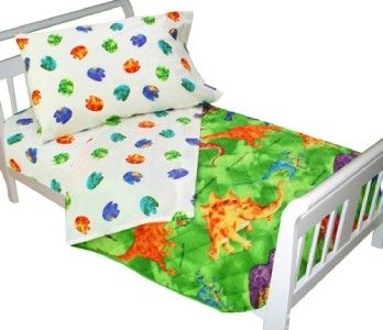   CRAYOLA DINOSAURS BOY COMFORTER+SHEETS+SHAM SET+WALL BORD+GIFT  