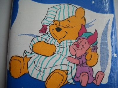 POOH PIGLET WALLPAPER BORDER BEDTIME PILLOW MOON STAR  